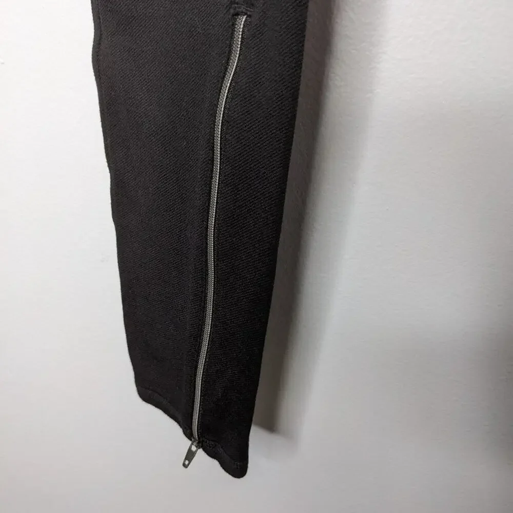 Athleta Black Trailsetter Motion Ankle Zip Ponte Moto Pants With Pockets Size 6 - Picture 6 of 9